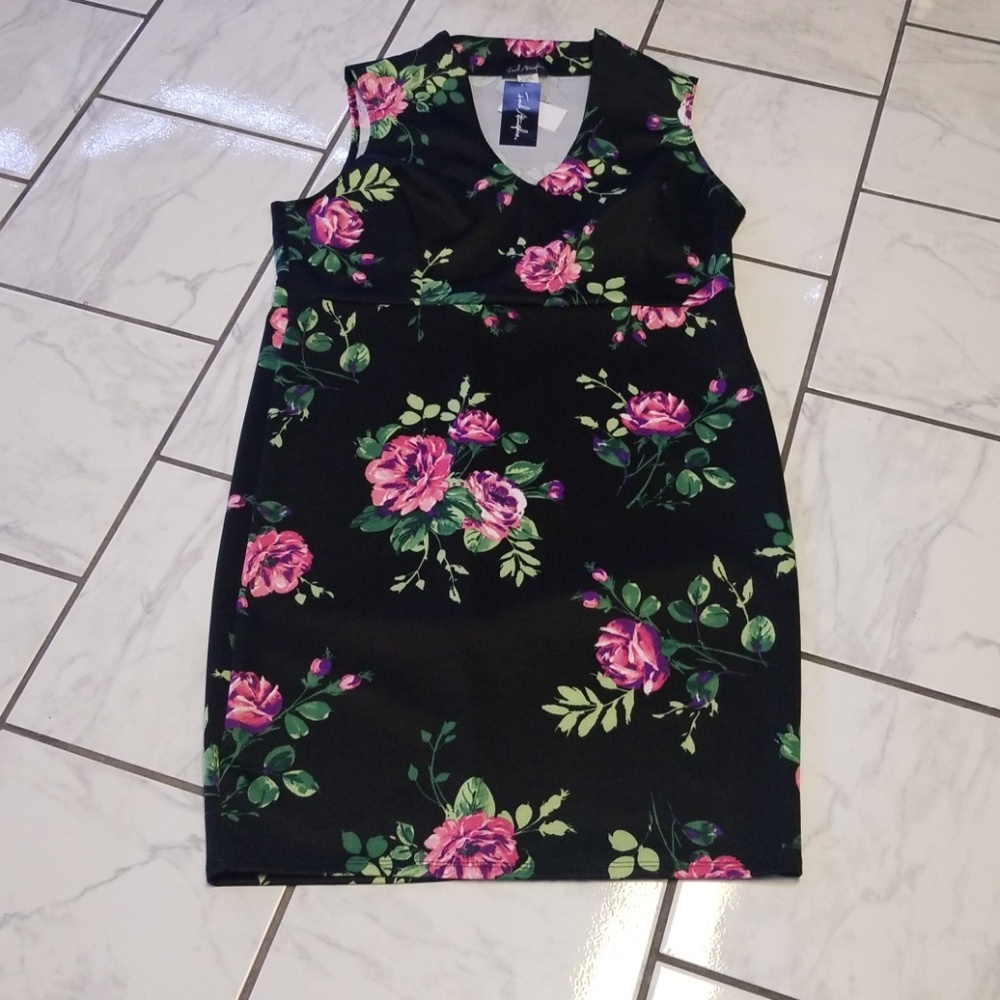 New French atmosphere floral 3x plus size dress